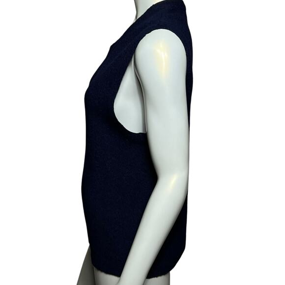 Daniel Cremieux Collection 100% Alpaca Navy Sweater Vest Medium Made in Peru - Picture 2 of 7